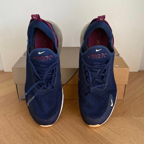 Nike Air Max 270 Blue Void /Purple Women Running Sneakers - SZ 9.5 - Picture 10 of 16